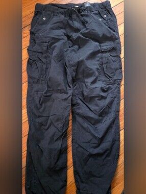 H&M Black Men's Cargo Pants with Utility Pockets